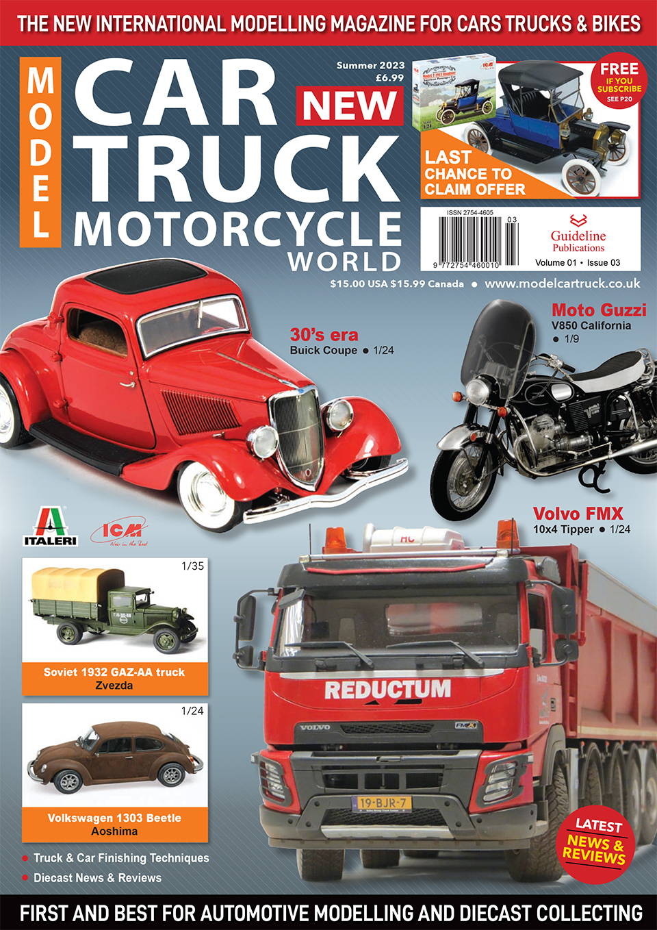 Guideline Publications Ltd Model Car Truck Motorcycle Issue 3 Summer issue 
