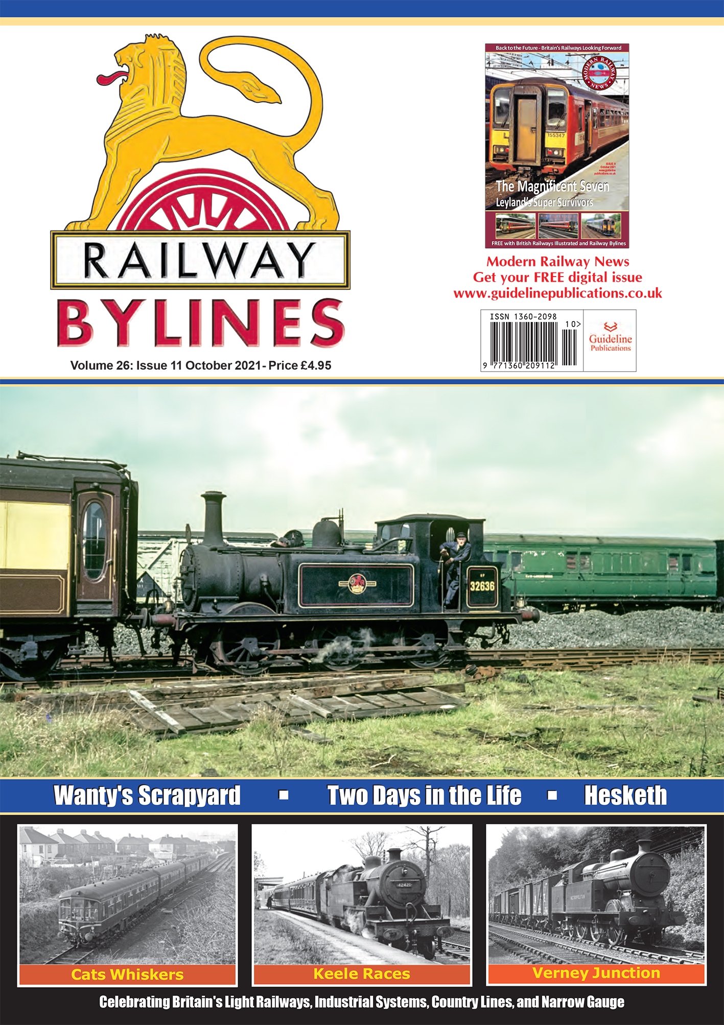 Guideline Publications Ltd Railway Bylines  vol 26 - issue 11 October 2021 
